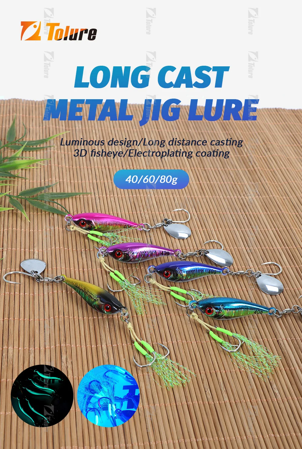 New Small Metal Jig Bait Hook Sequins Artificial Hard ABS Pencil Lure - view 3