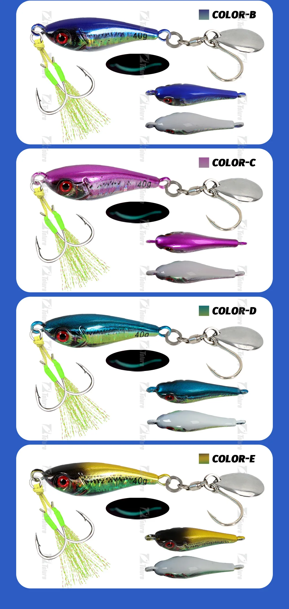 New Small Metal Jig Bait Hook Sequins Artificial Hard ABS Pencil Lure - view 6