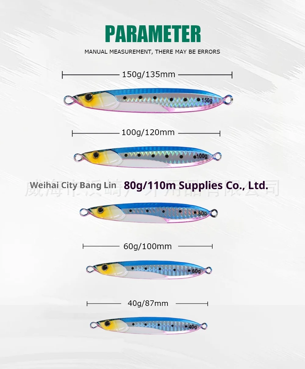 Tolure Long-Cast Jigging Metal Artificial Hard Bait Lure 40g-150g ABS Pencil Lure - view 5