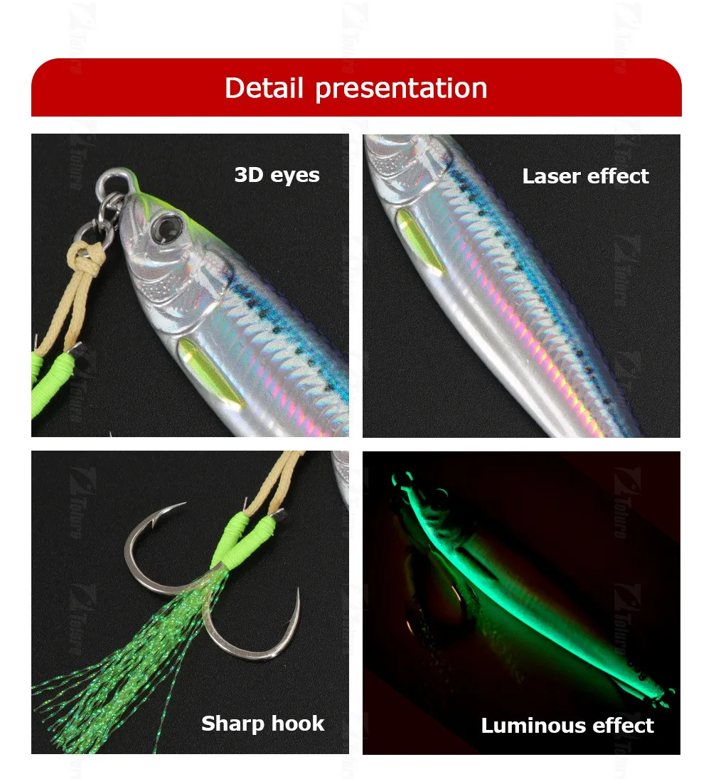 Trail-Blazing Little Sprite Iron Plate Lure Slow Shake Long-Cast ABS Pencil Lure - view 3