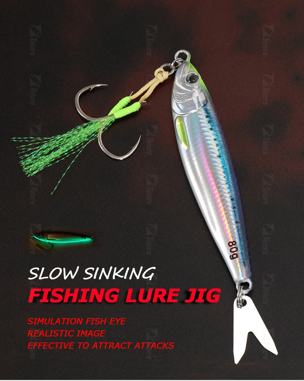 Trail-Blazing Little Sprite Iron Plate Lure Slow Shake Long-Cast ABS Pencil Lure - view 4