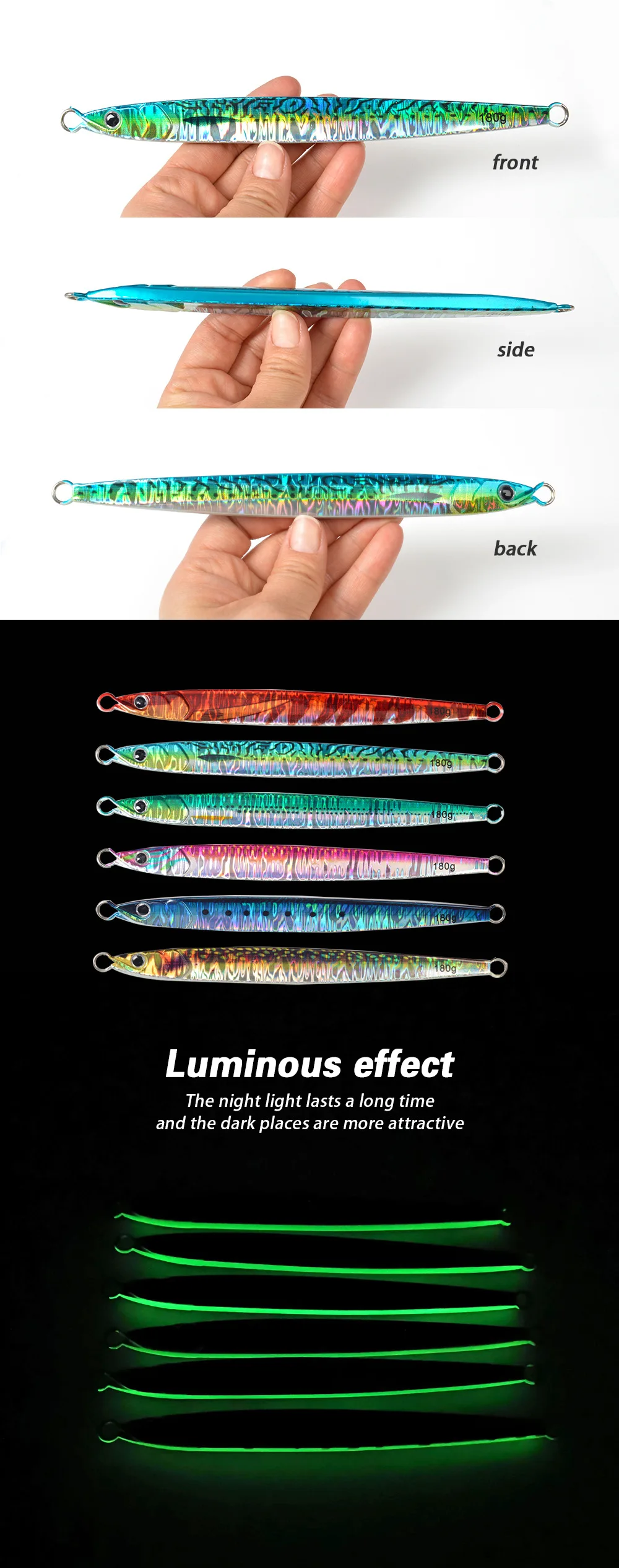 Lure Bait TK Fast-Sinking Metal Plate Noctilucent UV Lead Fish ABS Pencil Lure - view 1