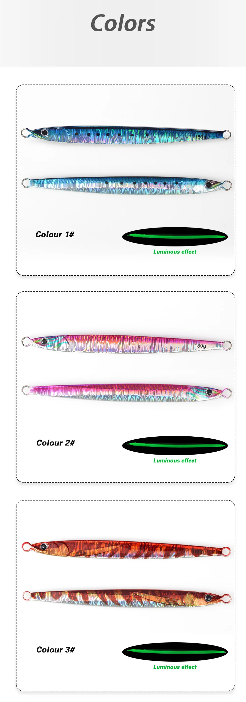 Lure Bait TK Fast-Sinking Metal Plate Noctilucent UV Lead Fish ABS Pencil Lure - view 2