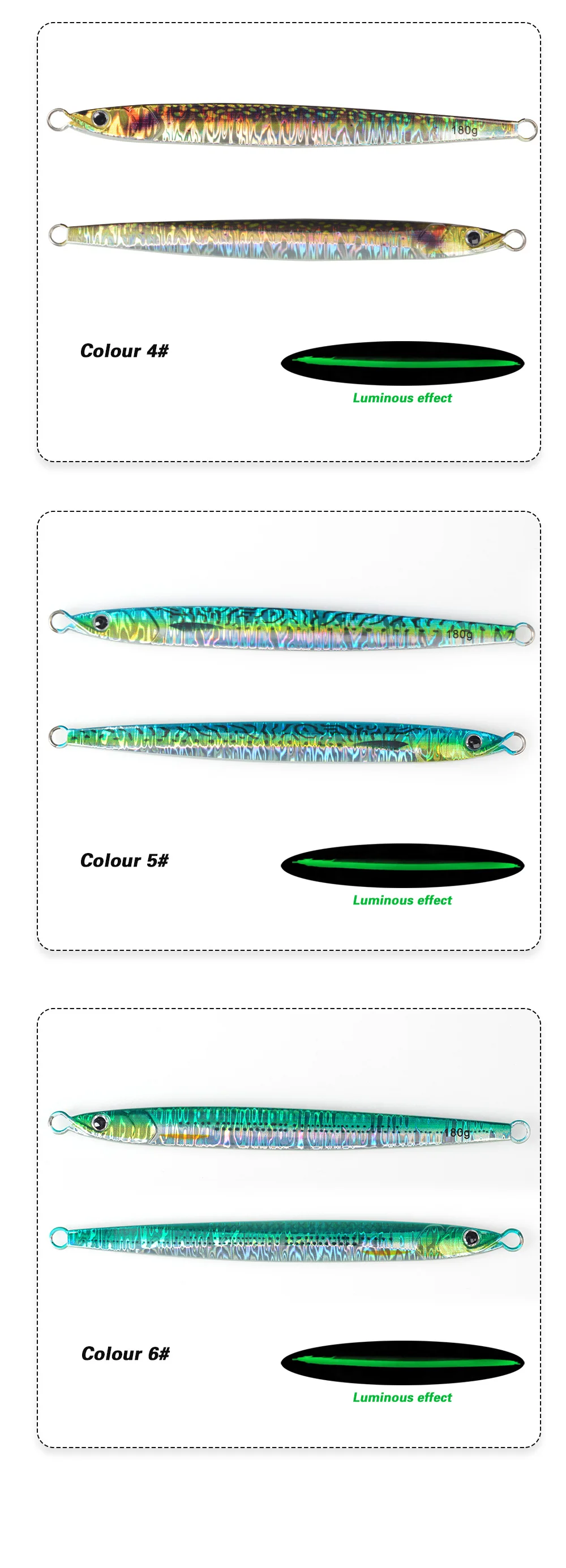 Lure Bait TK Fast-Sinking Metal Plate Noctilucent UV Lead Fish ABS Pencil Lure - view 4