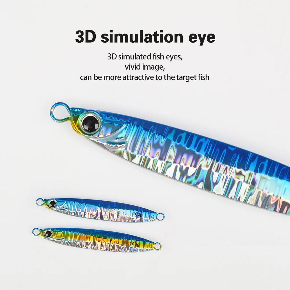 Japanese-Style Laser 60g 100g Iron Plate Lure Boat Fishing Sea ABS Pencil Lure - view 1