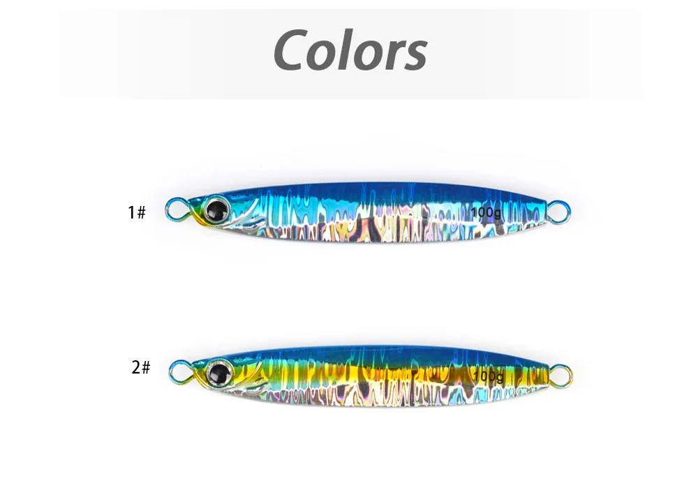 Japanese-Style Laser 60g 100g Iron Plate Lure Boat Fishing Sea ABS Pencil Lure - view 4