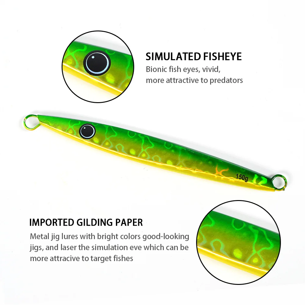 Fast-Sinking Artificial Hard Bait Jig Lure 150g Long-Cast Laser ABS Pencil Lure - view 11