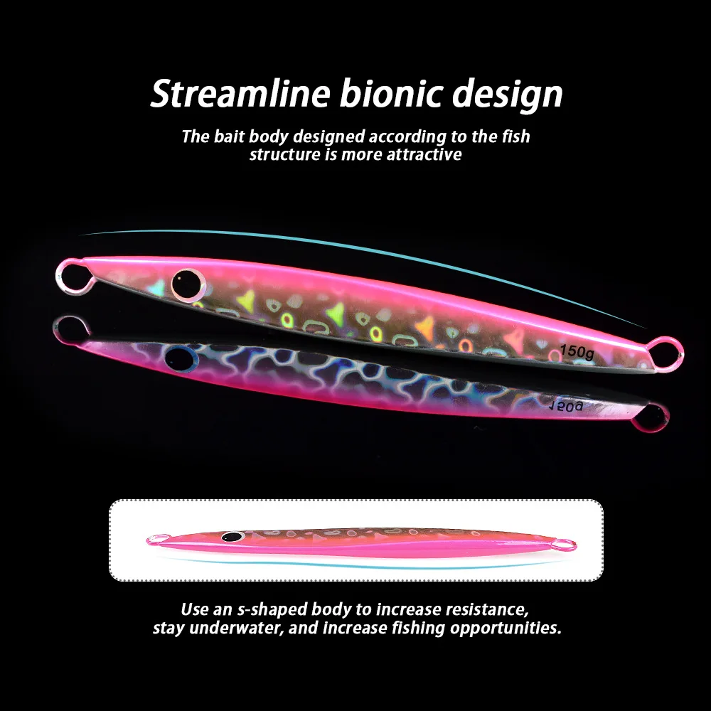 Fast-Sinking Artificial Hard Bait Jig Lure 150g Long-Cast Laser ABS Pencil Lure - view 1