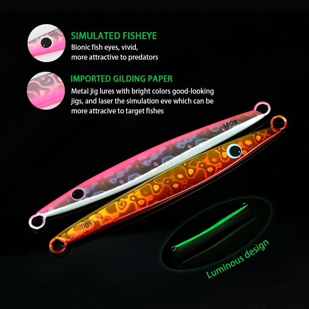 Fast-Sinking Artificial Hard Bait Jig Lure 150g Long-Cast Laser ABS Pencil Lure - view 3