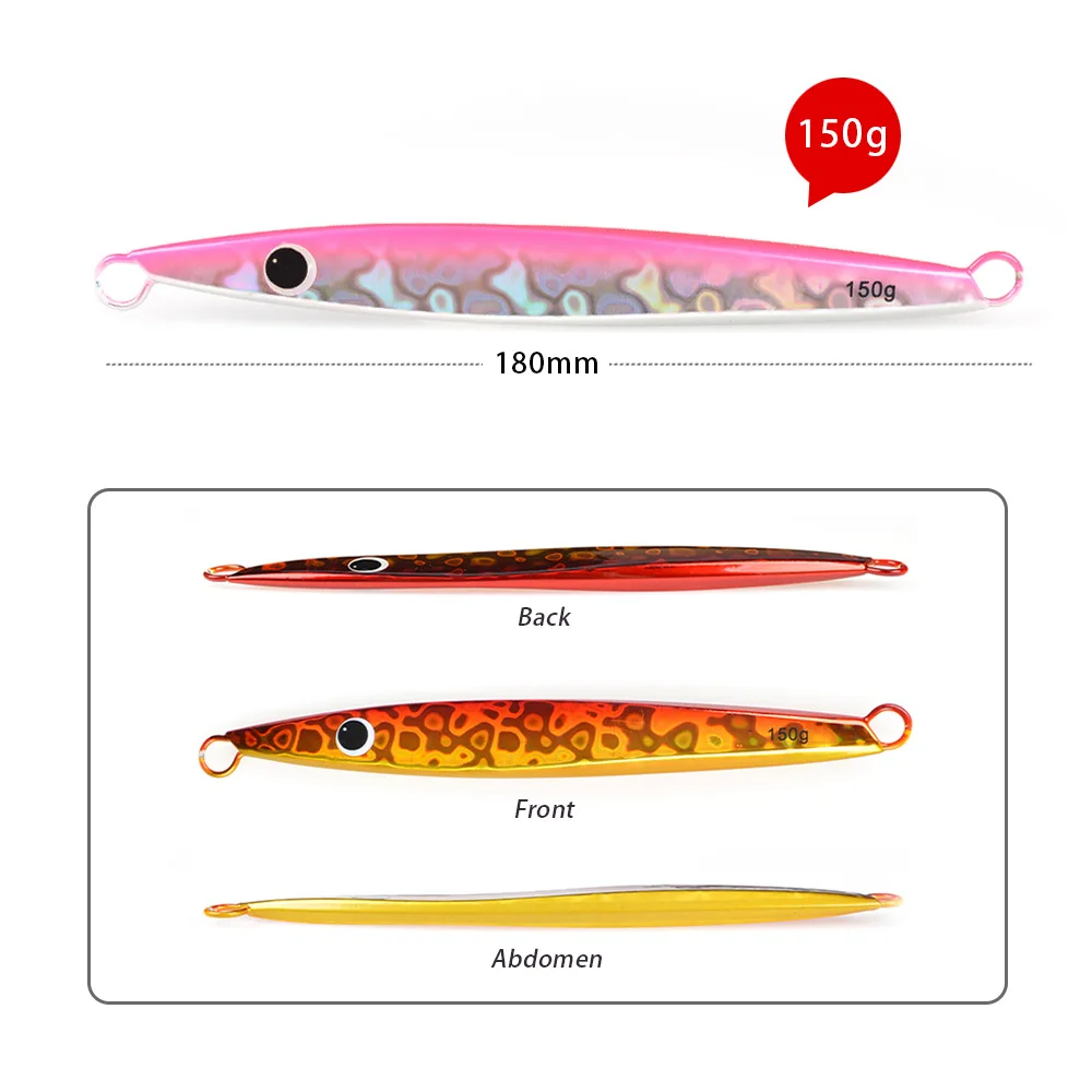Fast-Sinking Artificial Hard Bait Jig Lure 150g Long-Cast Laser ABS Pencil Lure - view 4