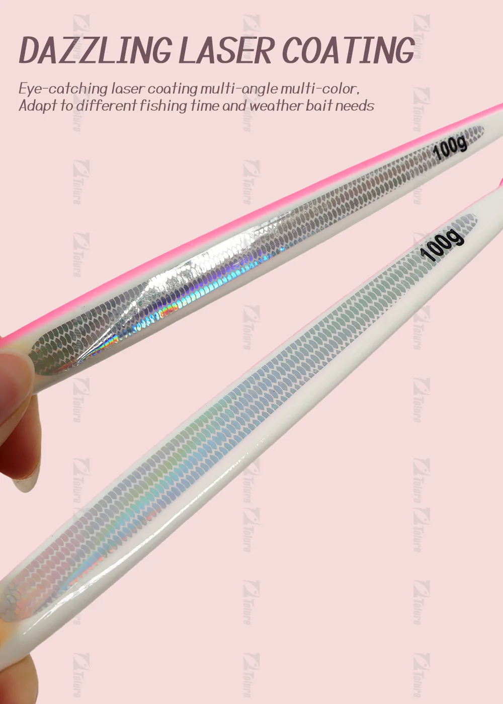 Luminous Laser Lead Sea Fishing Boat Spanish Mackerel Lure Bait ABS Pencil Lure - view 12