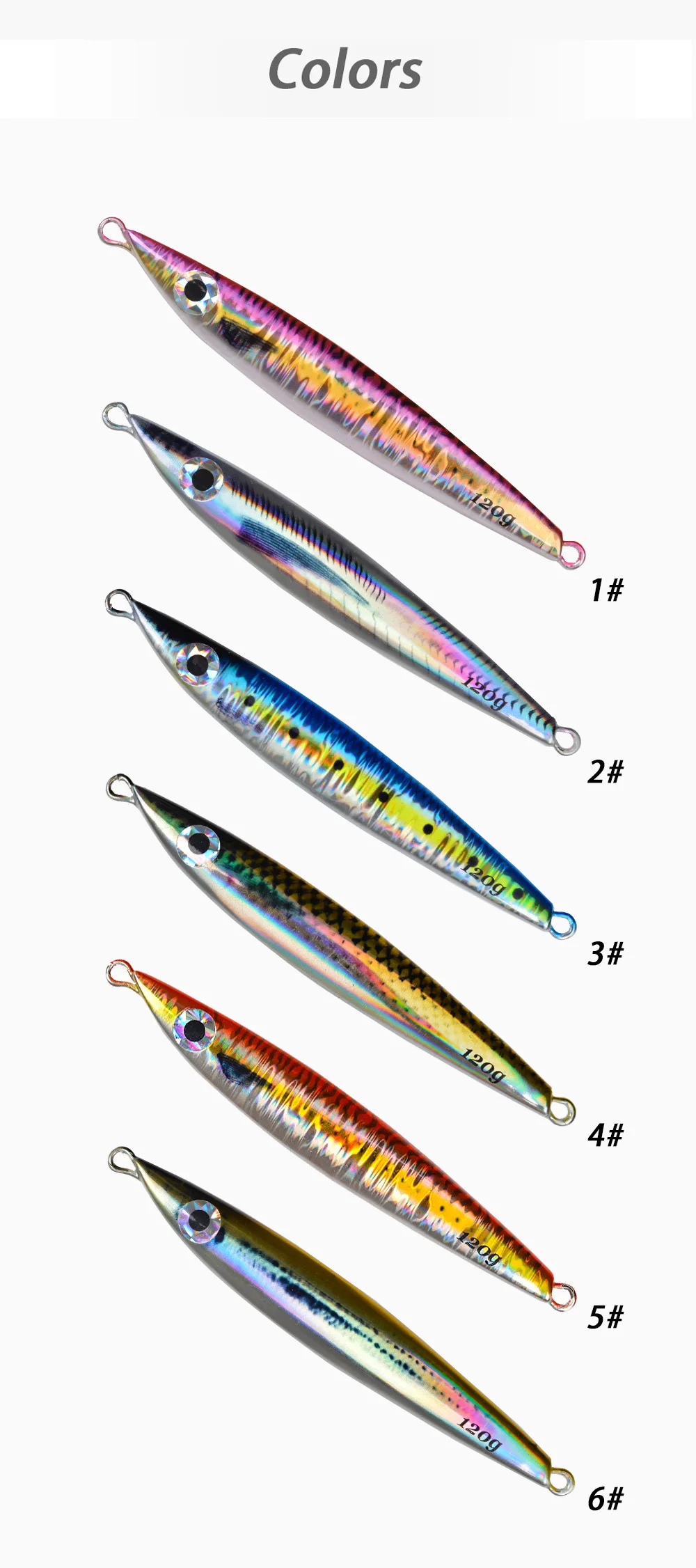 Night-Glow Speed-Sinking Artificial Hard Bait Metal Fish Lure ABS Pencil Lure - view 3