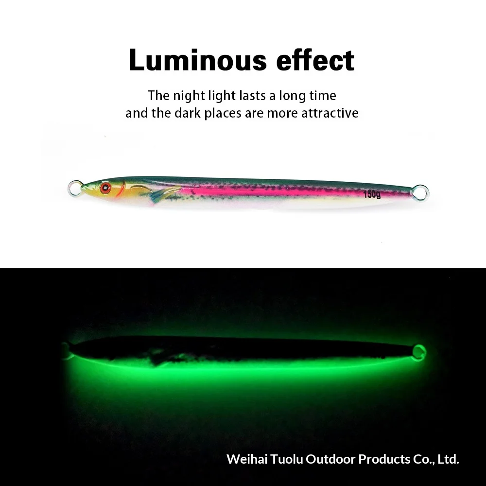 TL 3D Printed 150g Bionic Biomimetic Night-Luminous Fast-Sinking Metal Jig ABS Pencil Lure - view 7