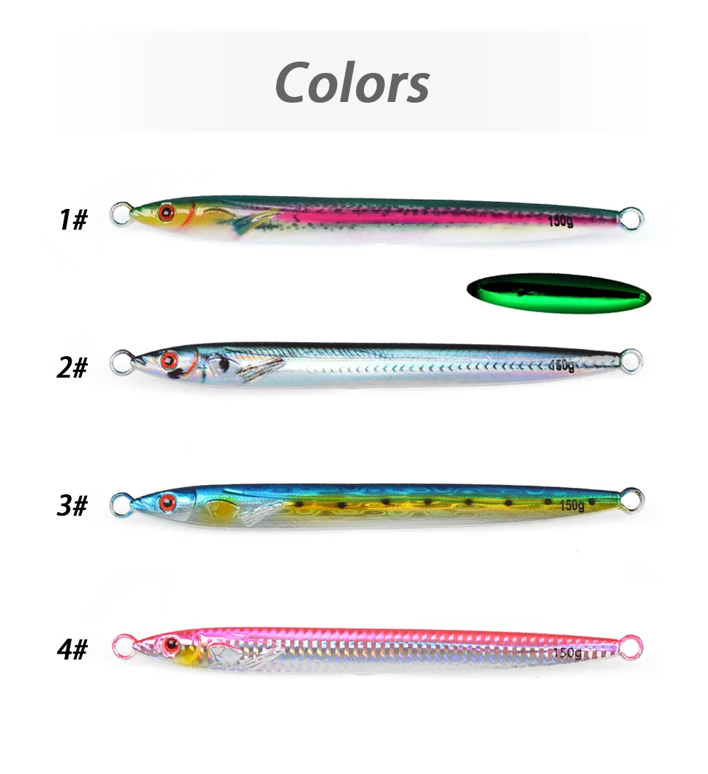 TL 3D Printed 150g Bionic Biomimetic Night-Luminous Fast-Sinking Metal Jig ABS Pencil Lure - view 9