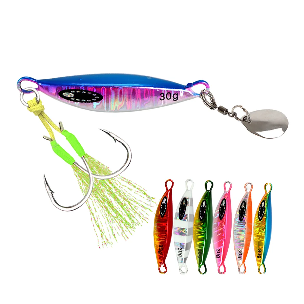 New Custom 60g Saltwater Lead Vertical Metal Jig Artificial Bait