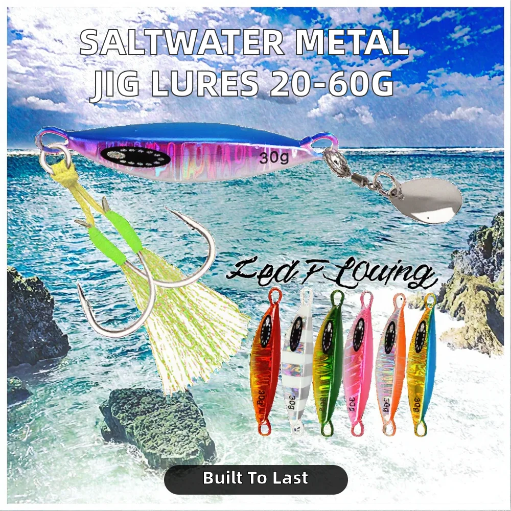 New Custom 60g Saltwater Lead Vertical Metal Jig Artificial Bait ABS Pencil Lure - view 5