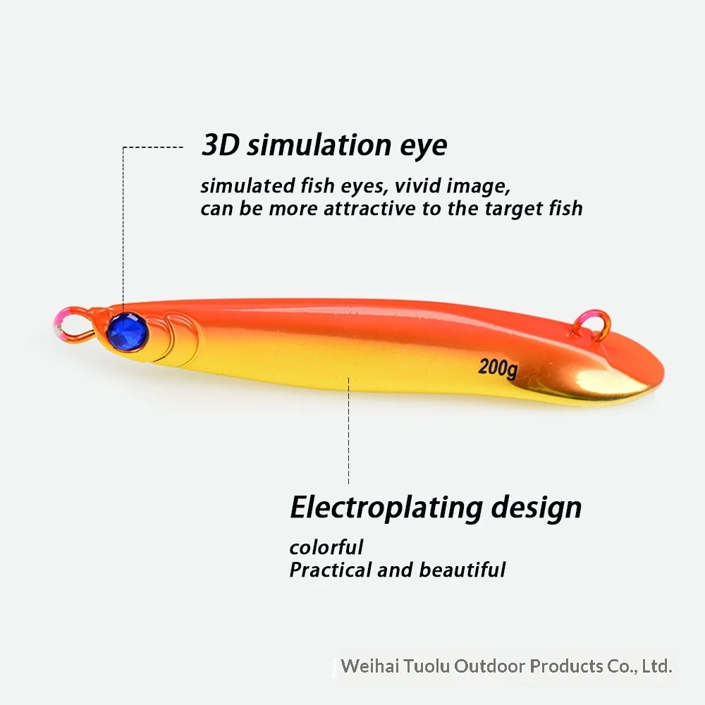 TL Yan Yue Electroplated Golden Fish TL Iron Plate 40g-200g Metal Jig ABS Pencil Lure - view 6