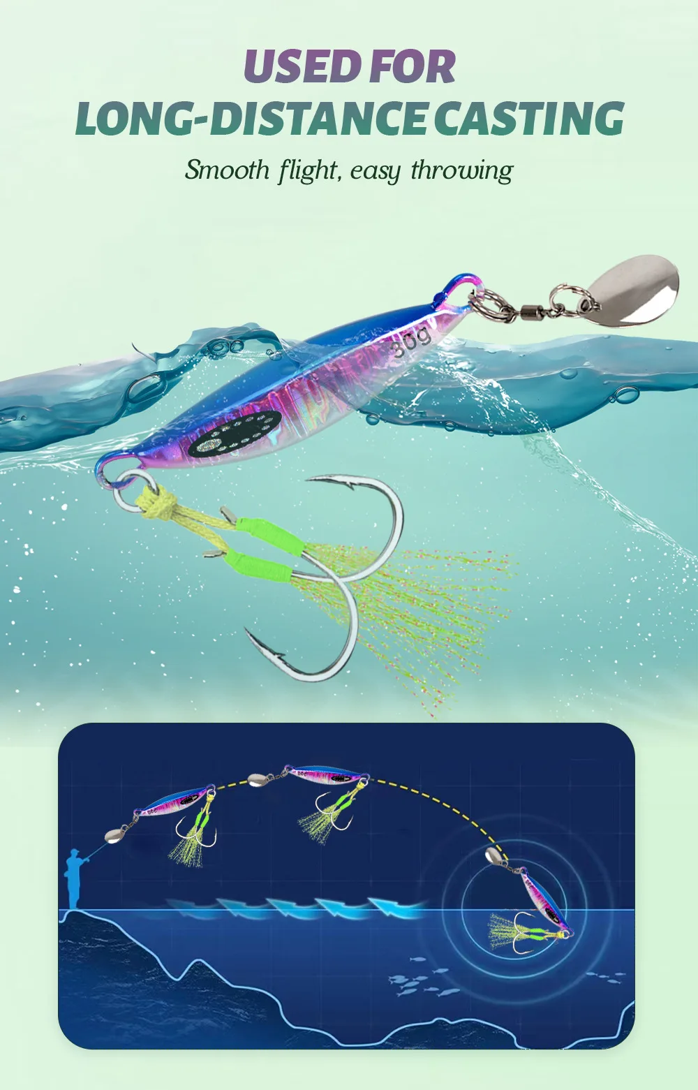 Cross-Border Xiaodoudou Artificial Hard Bait Lure Mini Metal Jig ABS Pencil Lure - view 8