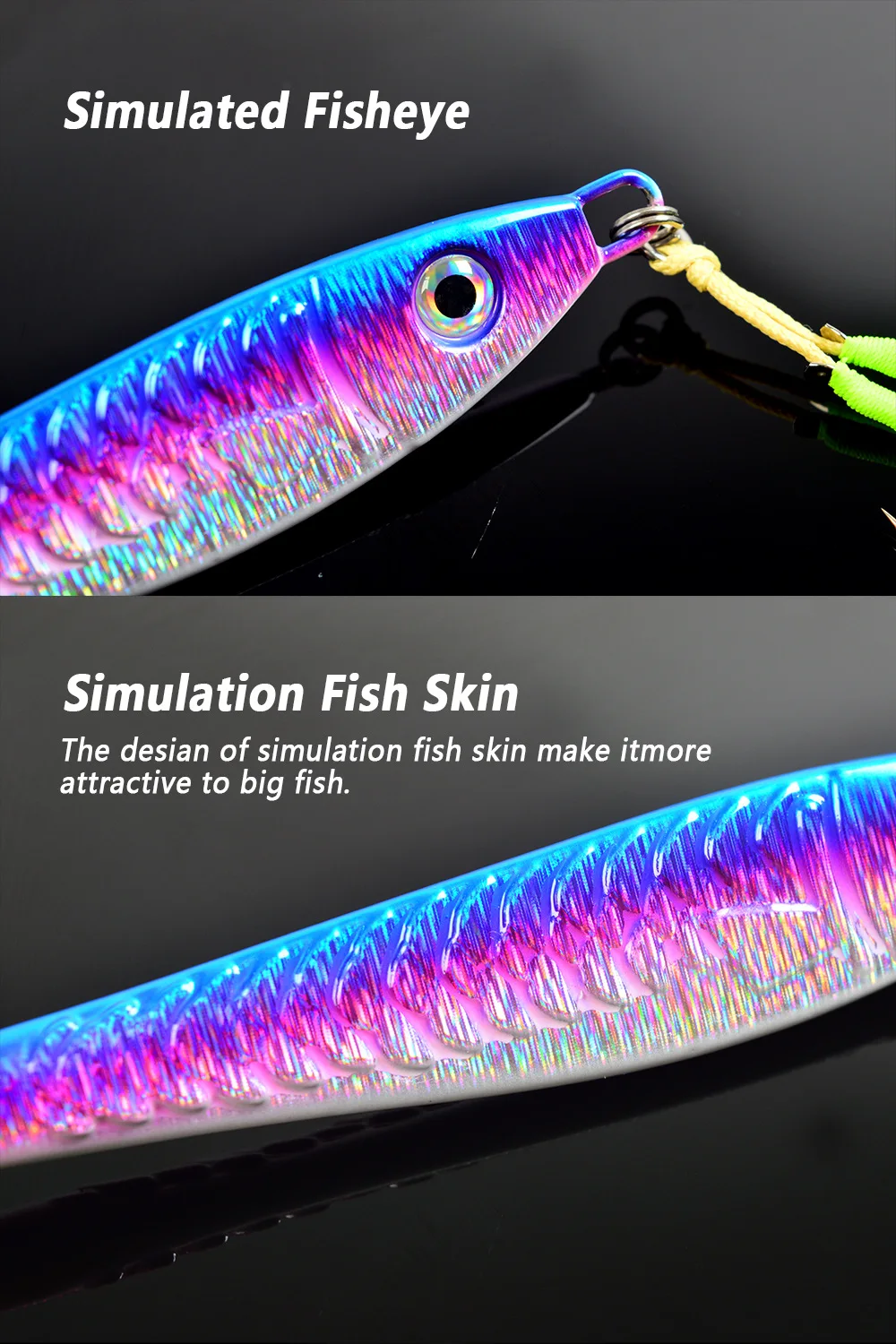 Lure Jig Overturned Hook Long-Cast Freshwater Saltwater Fishing ABS Pencil Lure - view 8
