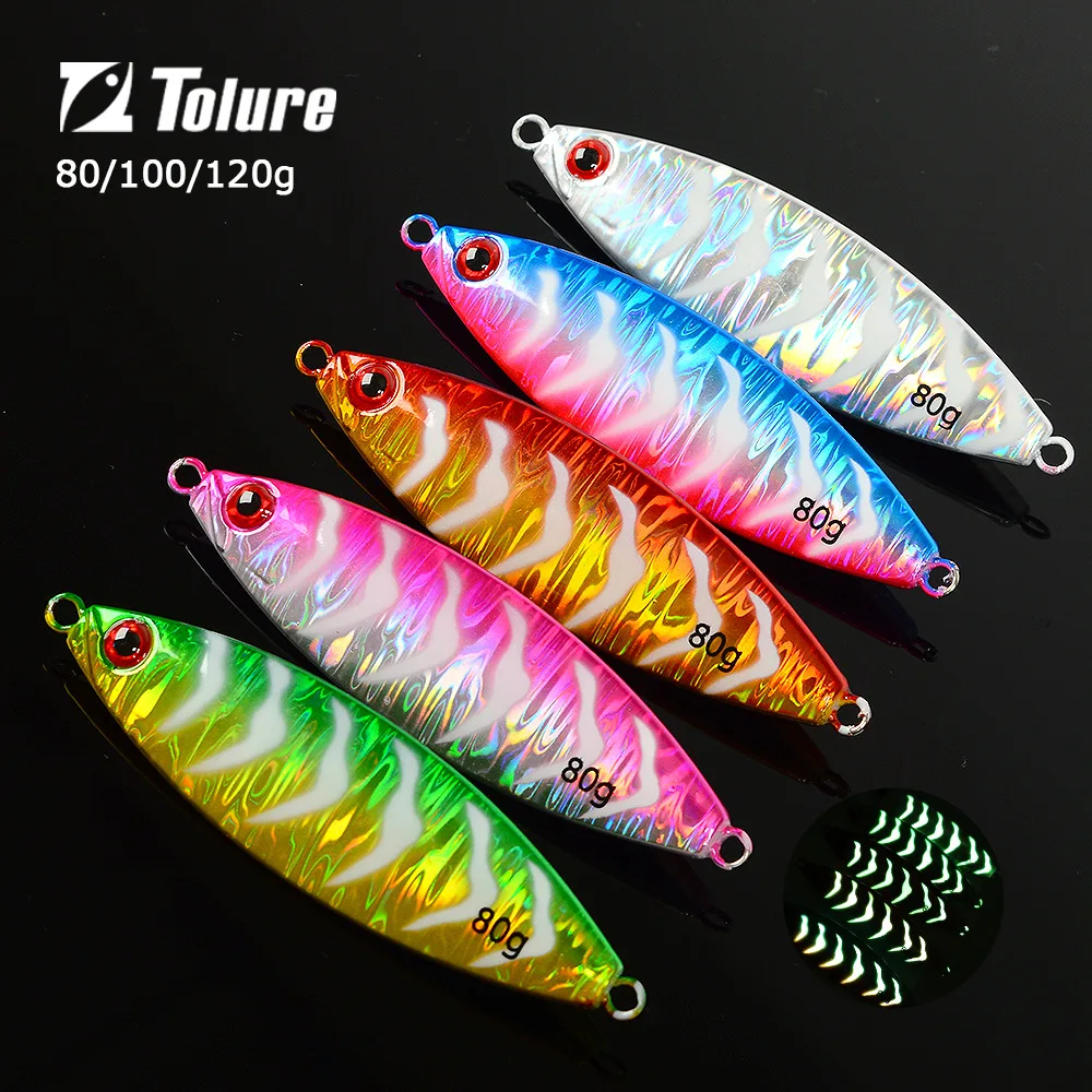 Long-Cast Night-Glow Slow-Rolling Metal Jig Lure 80g/100g/120g ABS Pencil Lure - view 3
