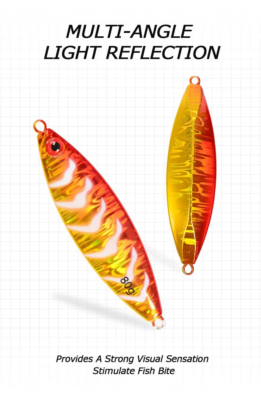 Long-Cast Night-Glow Slow-Rolling Metal Jig Lure 80g/100g/120g ABS Pencil Lure - view 12