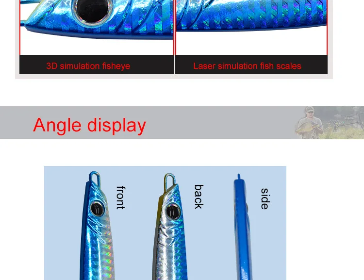 Iron Plate Lead Fish Lure 60 80g Long-Distance Cast Spanish ABS Pencil Lure - view 7