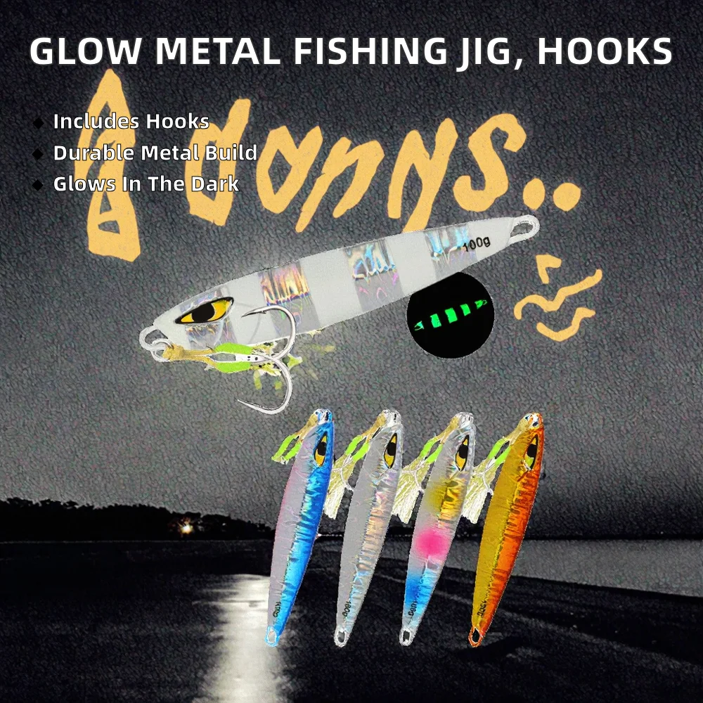 Palmer 30g Shore Casting Glow Jigging Lure Luminous Slow Pitch ABS Pencil Lure - view 5