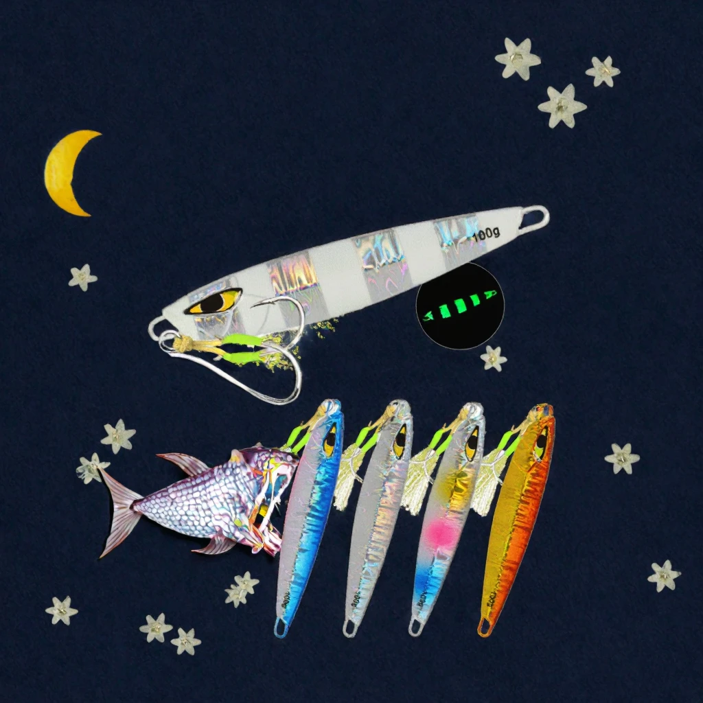 Palmer 30g Shore Casting Glow Jigging Lure Luminous Slow Pitch ABS Pencil Lure - view 6