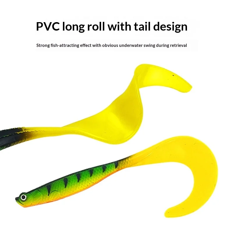 Open-Abdomen Fish Long-Tail Stainless Steel Soft Lure Jerkbait ABS Pencil Lure - view 1