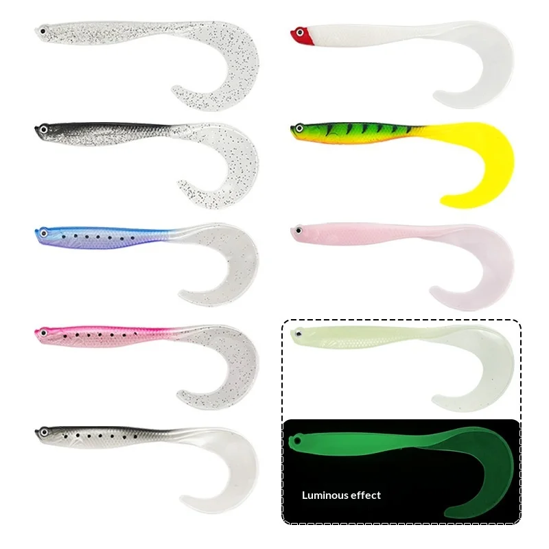Open-Abdomen Fish Long-Tail Stainless Steel Soft Lure Jerkbait ABS Pencil Lure - view 5