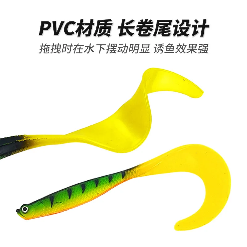 Open-Abdomen Fish Long-Tail Stainless Steel Soft Lure Jerkbait ABS Pencil Lure - view 8