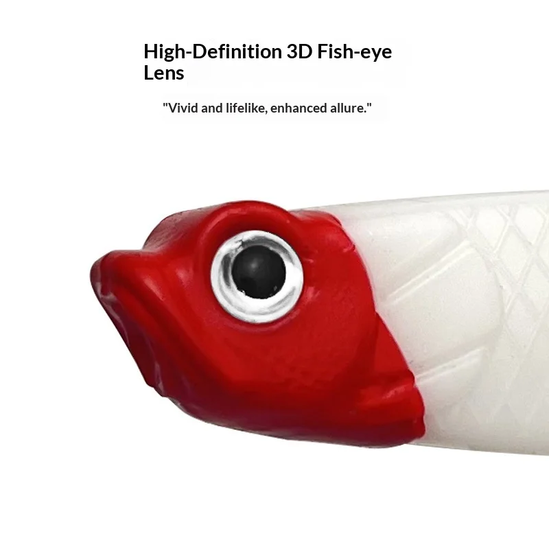 Open-Abdomen Fish Long-Tail Stainless Steel Soft Lure Jerkbait ABS Pencil Lure - view 10