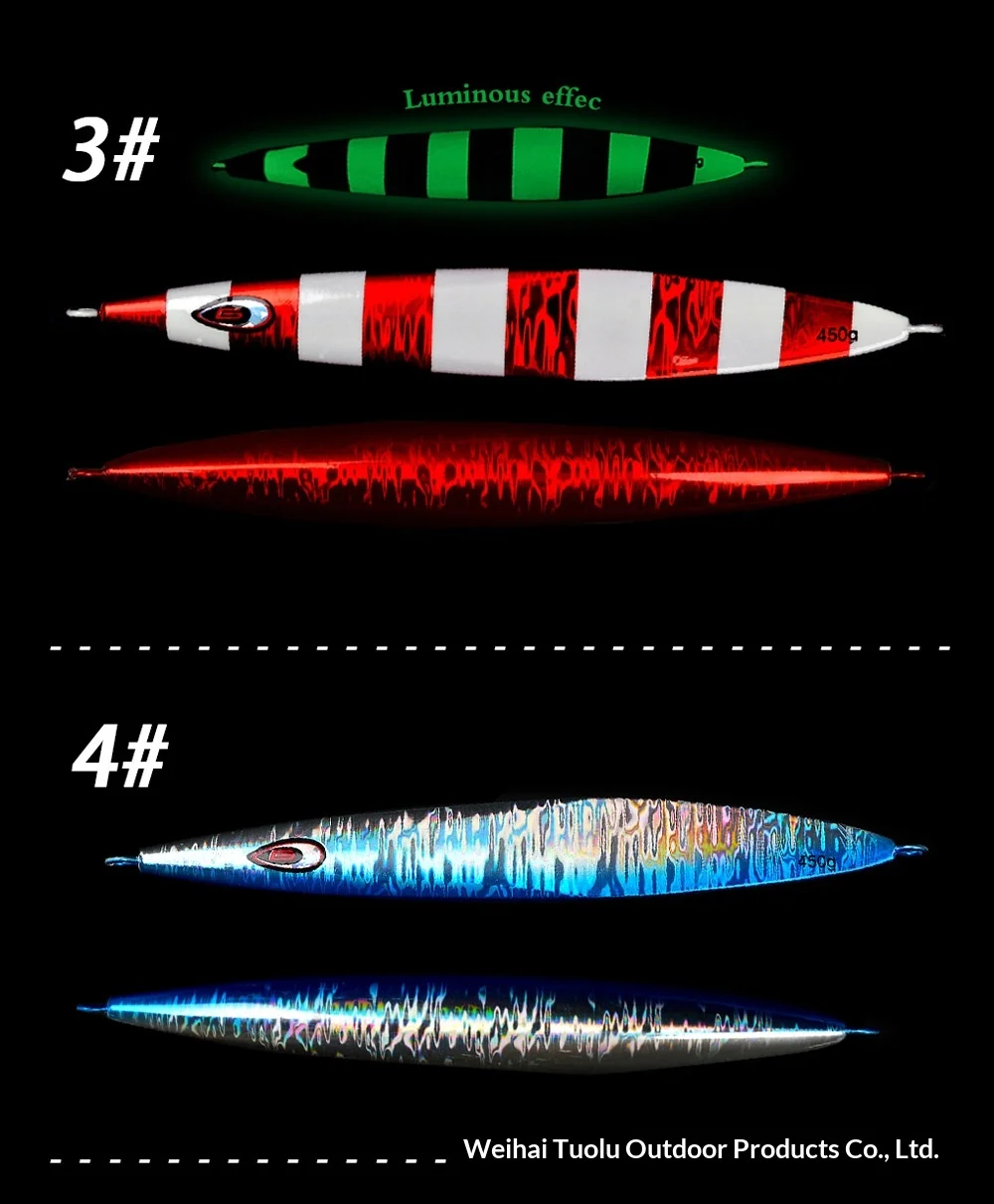 270g 350g 450g Deep-Sea Boat Fishing Heavy-Weight Luminous Metal Jig ABS Pencil Lure - view 6