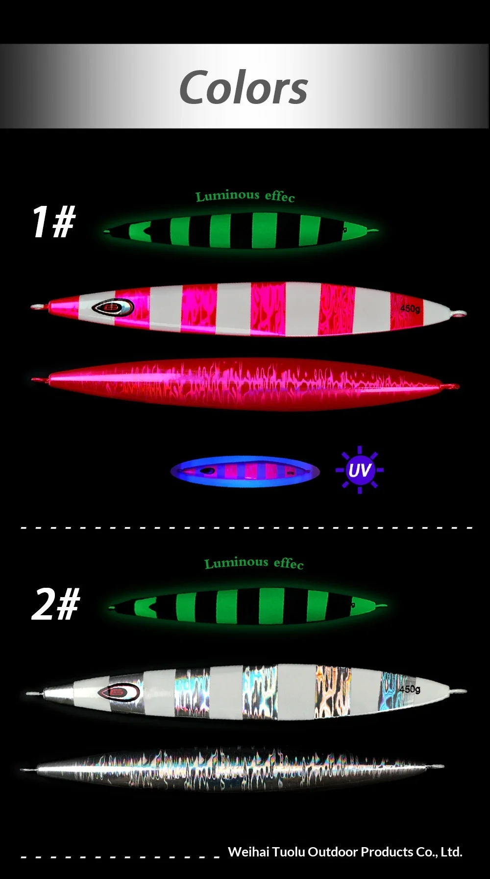 270g 350g 450g Deep-Sea Boat Fishing Heavy-Weight Luminous Metal Jig ABS Pencil Lure - view 8