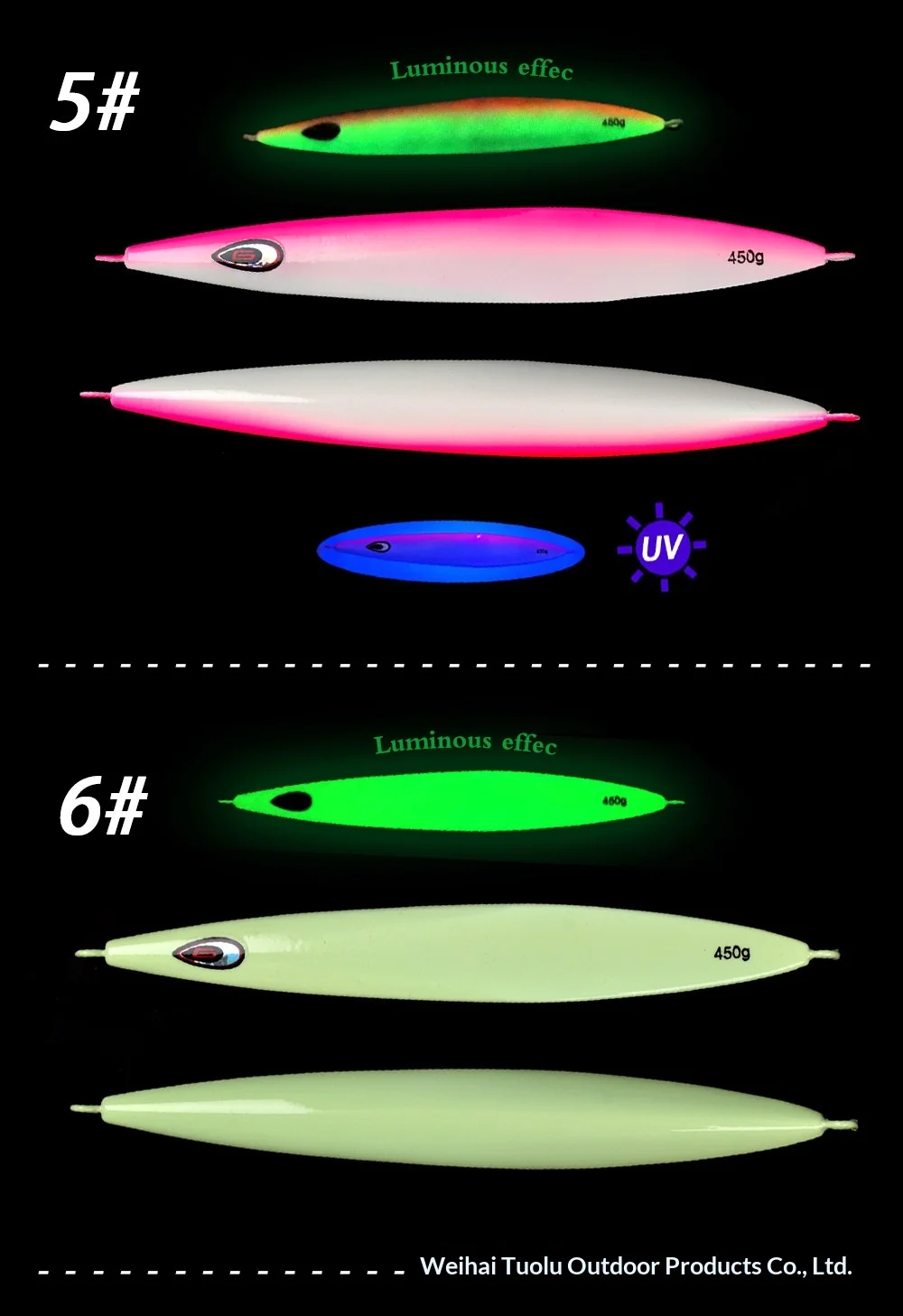 270g 350g 450g Deep-Sea Boat Fishing Heavy-Weight Luminous Metal Jig ABS Pencil Lure - view 11