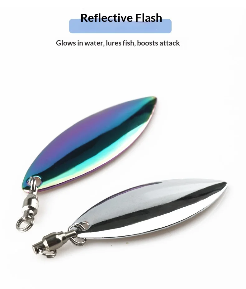 Bearing Rotating Ring Willow Leaf Noise Iron 50-Piece Sequin Lure ABS Pencil Lure - view 4