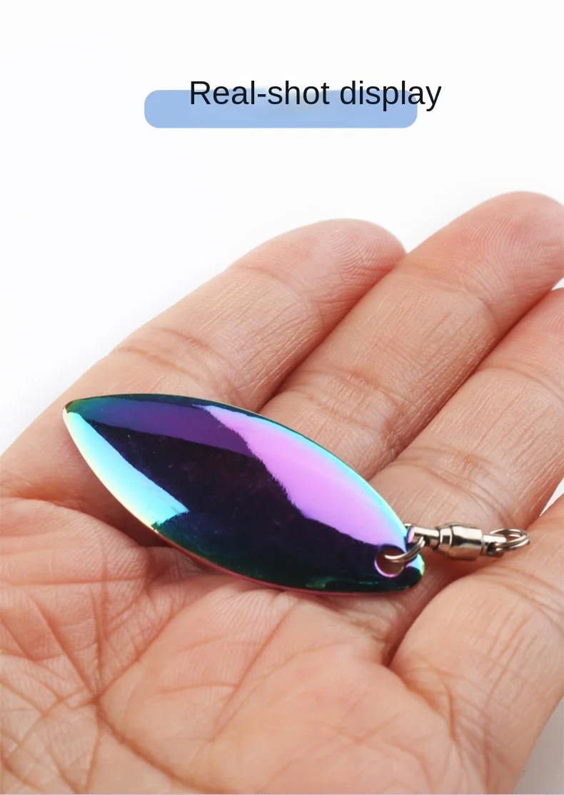 Bearing Rotating Ring Willow Leaf Noise Iron 50-Piece Sequin Lure ABS Pencil Lure - view 9