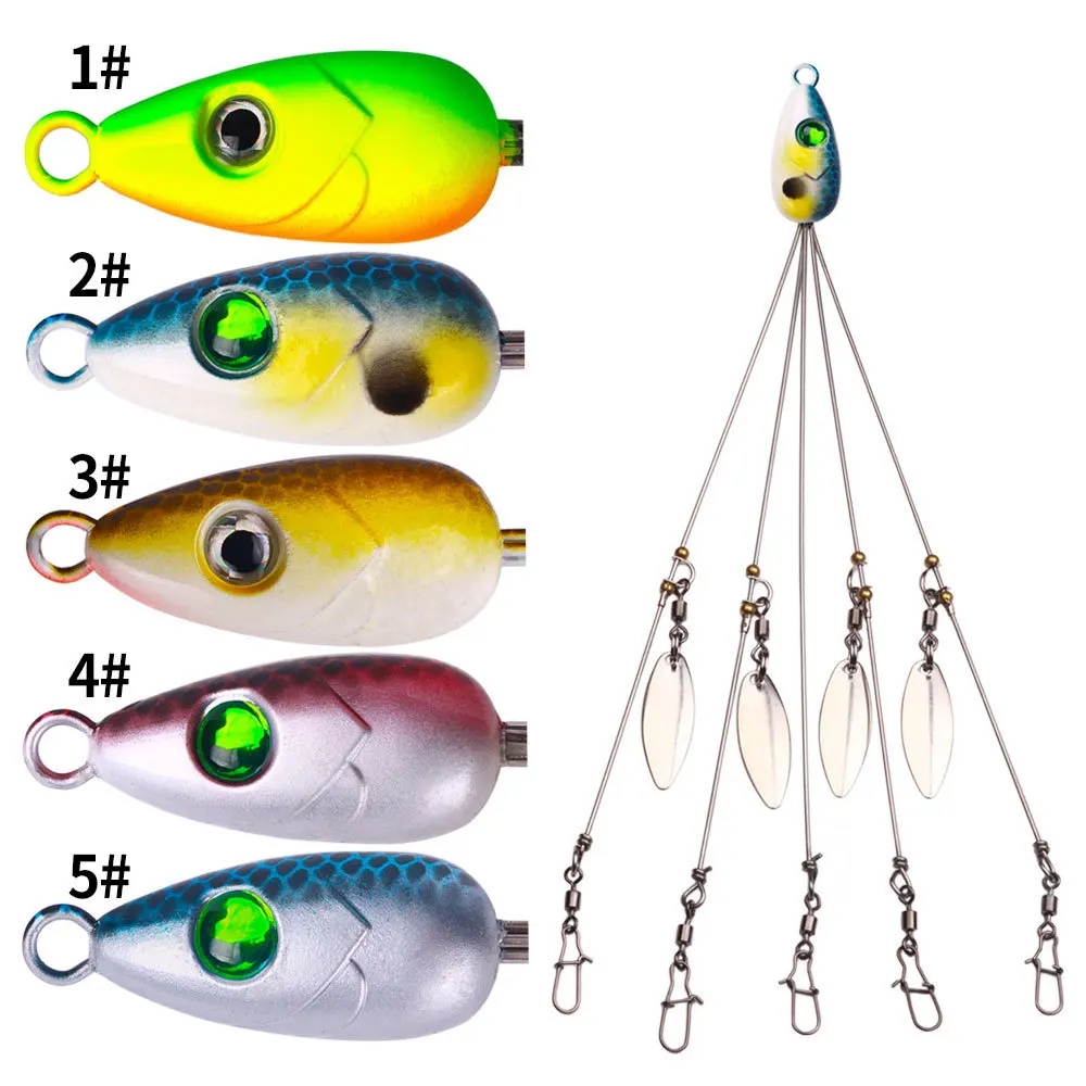 CHEERY Wholesale Alabama Rig 22cm Metal Jig Head Umbrella with 5 ABS Pencil Lure - view 15