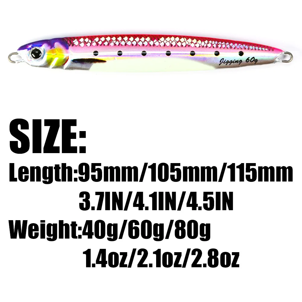 3D Printed Lead Fish 40g/60g/80g Deep-Sea Jigging Spanish ABS Pencil Lure - view 1
