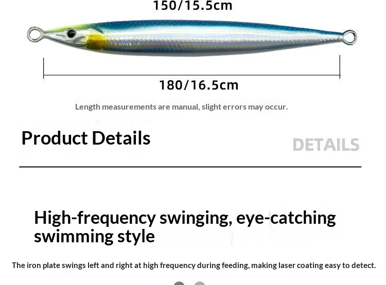 Bestseller Metal Jig Lure Slow-Sinking Twitching Bait Full-Depth - Pencil Lure by Cheery