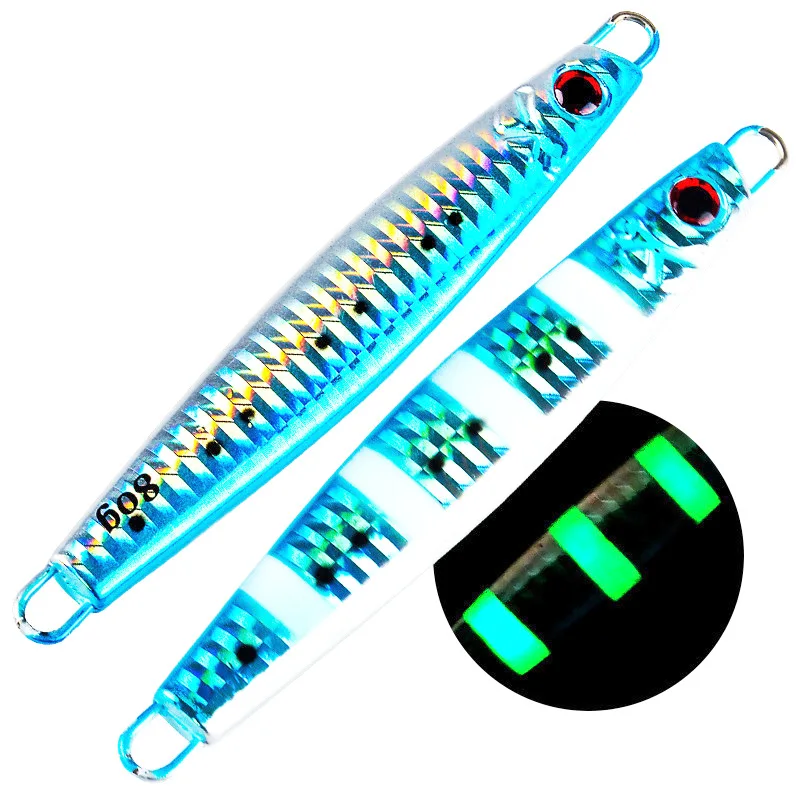 25 40g 60g 80g 100g 120 150g 180g Sinking Luminous Effect Metal Jig ABS Pencil Lure - view 5