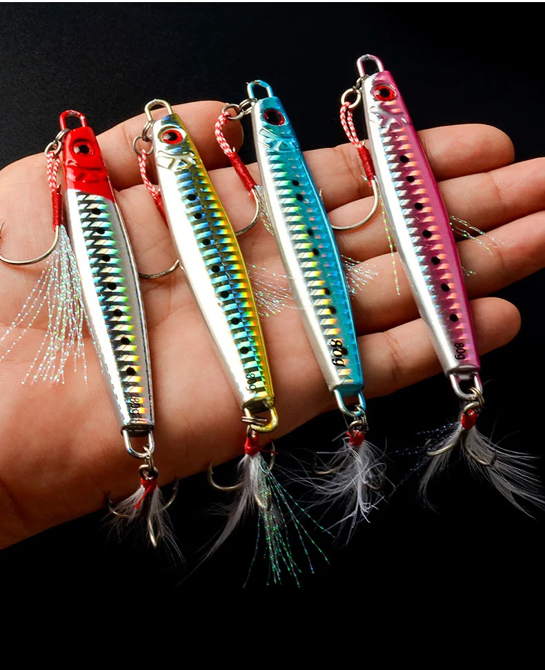 25 40g 60g 80g 100g 120 150g 180g Sinking Luminous Effect Metal Jig ABS Pencil Lure - view 10