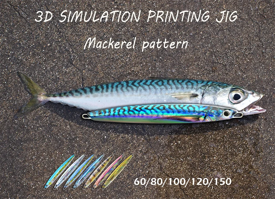 3D UV Printed Luminous 40g/60g/80g/100g Simulate Fish Metal Jig ABS Pencil Lure - view 5