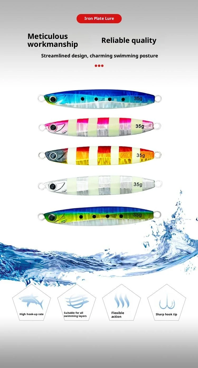 Mackerel Fast Jerking Metal Jig Lure with Iron Plate Slow Shaking ABS Pencil Lure - view 6