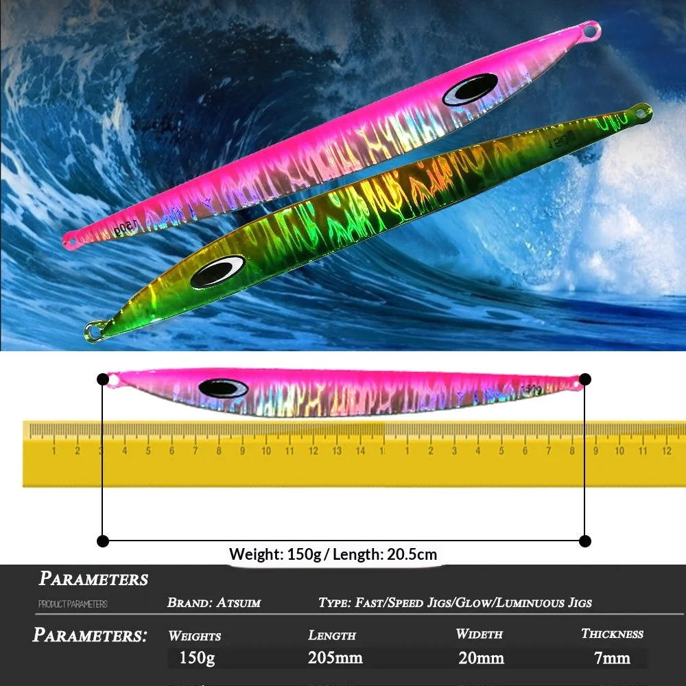 Fast-Sinking Luminous Pure-Iron Welded Iron-Plate Artificial Hard Metal Jig ABS Pencil Lure - view 15