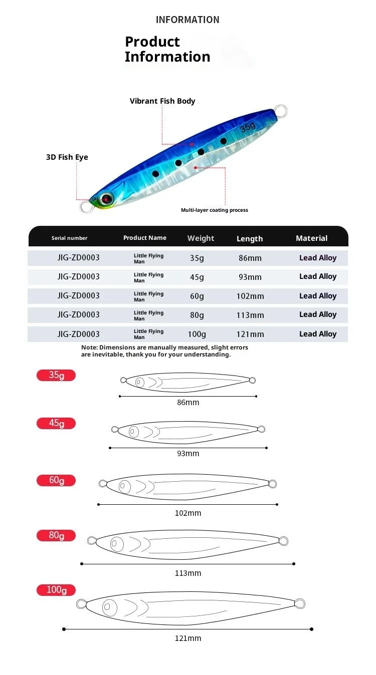 Cheery Wholesale Artificial Hard Bait Metal Jig 35g Sea Fishing ABS Pencil Lure - view 17