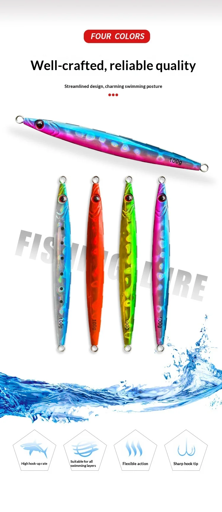 Lure Night-Luminous Fast-Sinking Metal Jig 100g-400g Sea Fishing ABS Pencil Lure - view 11