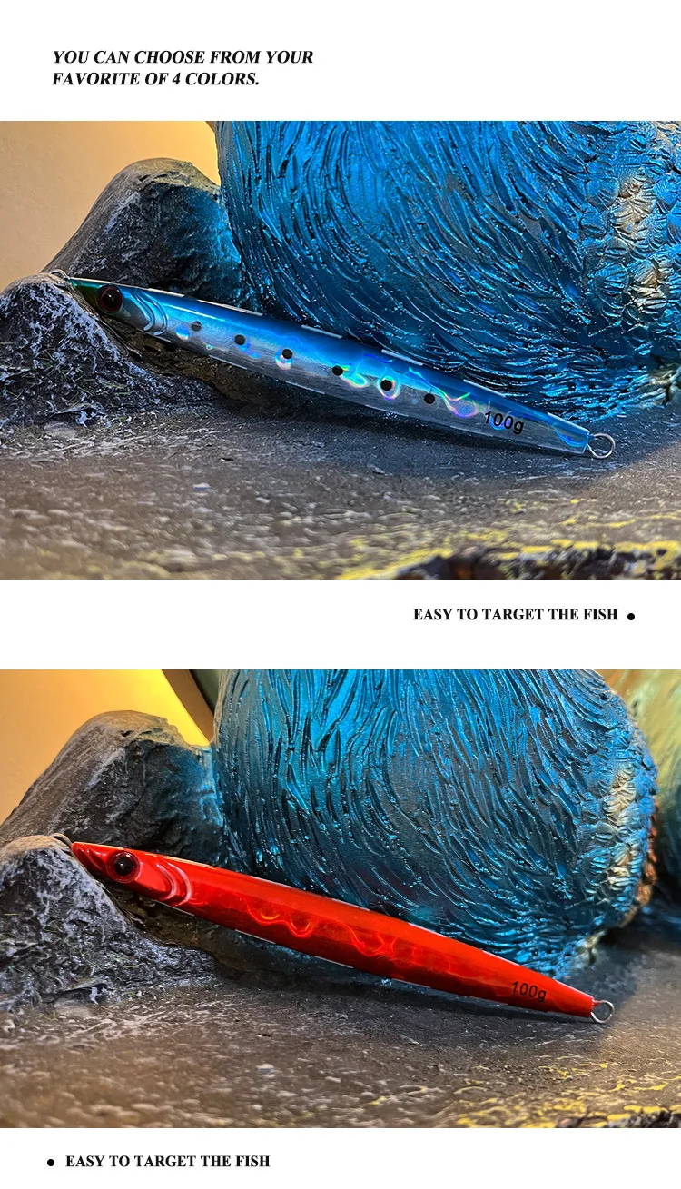 Lure Night-Luminous Fast-Sinking Metal Jig 100g-400g Sea Fishing ABS Pencil Lure - view 13