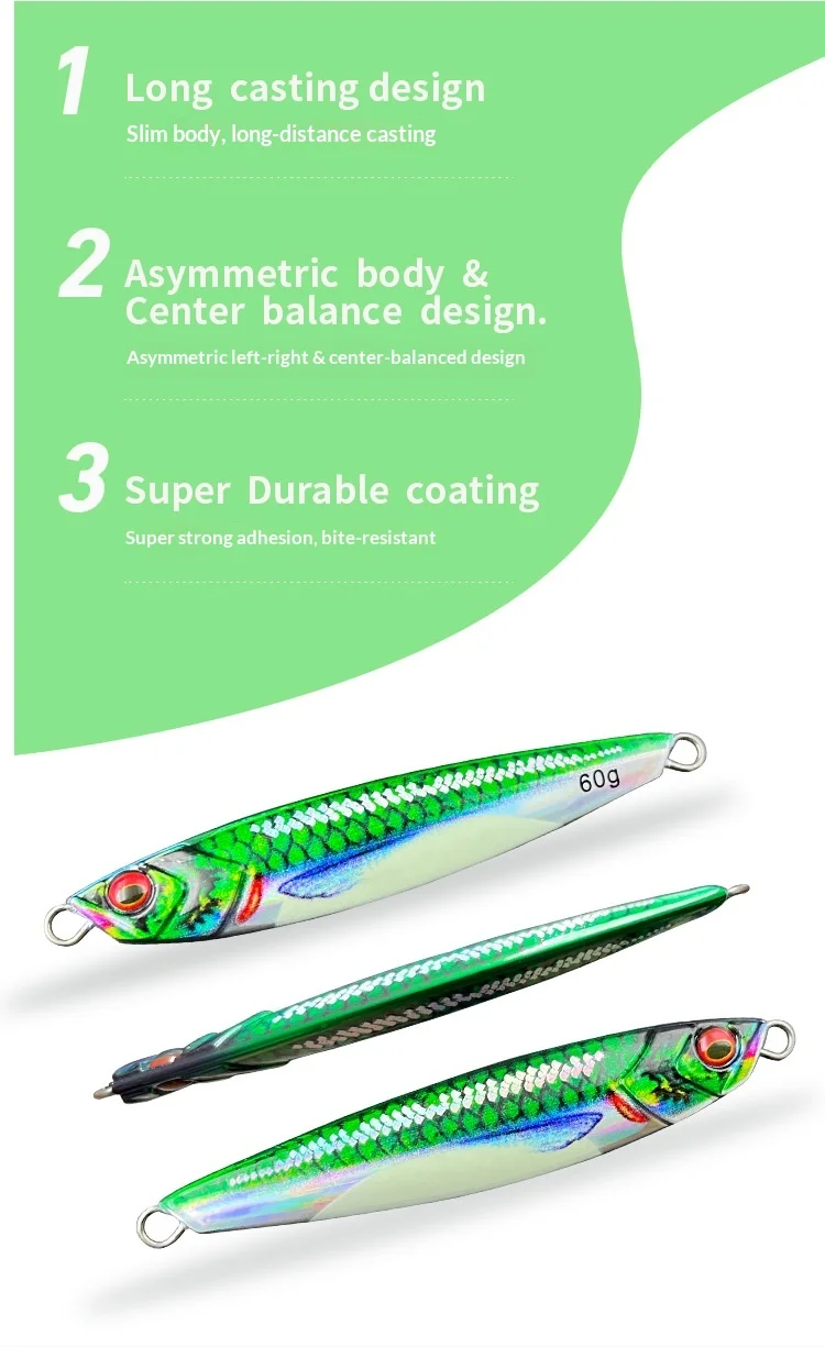 Metal Jig Long-Cast Sea Fishing Artificial Hard Bait 3D Printed ABS Pencil Lure - view 8