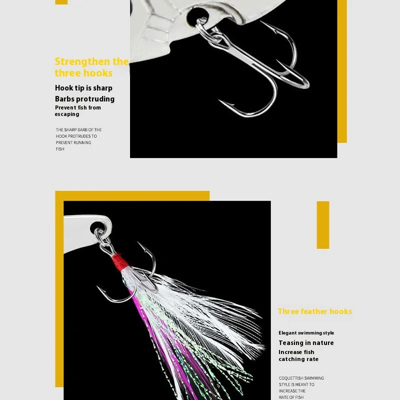 Long-Range 7G/12G Treble Hook Bass Fish Bait Full Swim Layer Vib ABS Pencil Lure - view 2